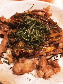 ふっくら香ばしい!豚肉となすの蒲焼丼☆-レシピのメイン写真