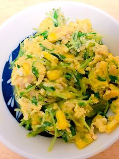 豆苗と卵炒め-レシピのメイン写真