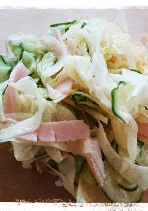 新玉ねぎときゅうりとハムのサラダ-レシピのメイン写真