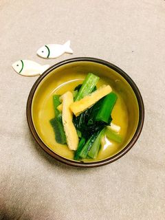 小松菜と油揚げの煮物-レシピのメイン写真