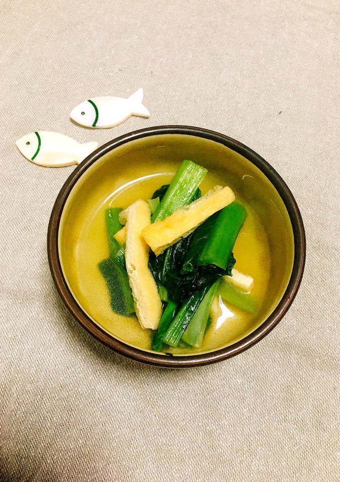 小松菜と油揚げの煮物-レシピのメイン写真