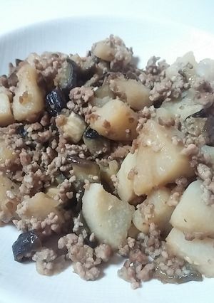 なすと長芋のにんにく醤油炒め-レシピのメイン写真
