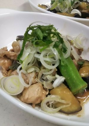 なすとおくら入り豚の香味炒め-レシピのメイン写真