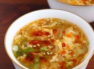 白菜と卵の酸辣湯風スープ（サンラータン-レシピのメイン写真
