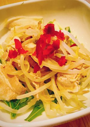 カリカリ梅のせ豚しゃぶ-レシピのメイン写真