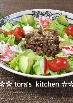 ごちそう☘️焼肉サラダ-レシピのメイン写真