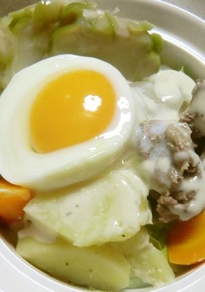 カレーの野菜とレタスで簡単ベジボウル！-レシピのメイン写真