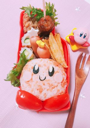 簡単！キャラ弁♡星のカービィ♡おにぎり-レシピのメイン写真