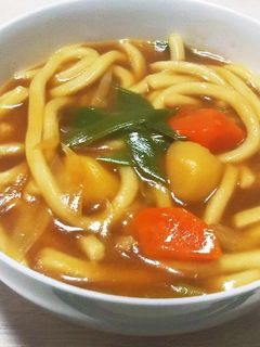 カレーの残りでずぼらなカレーうどん。-レシピのメイン写真
