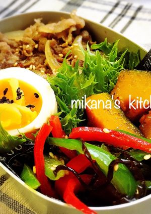 女子高生の野菜もモリモリ牛丼弁当♪♪-レシピのメイン写真