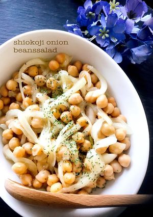 塩麹玉ねぎとひよこ豆のサラダ-レシピのメイン写真