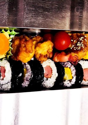 お弁当に＊ウインナーと卵焼きの太巻き-レシピのメイン写真