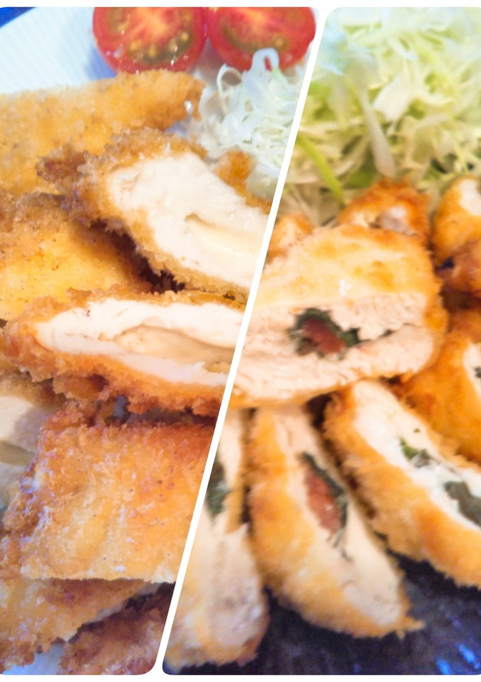 一気に２品★鶏むね肉のはさみ揚げ★-レシピのメイン写真