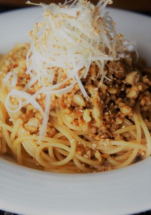 材料少なめ☆簡単鶏ひき肉のわさびパスタ-レシピのメイン写真
