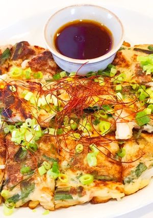 黒酢ソースでポテっとボリューム海鮮チヂミ-レシピのメイン写真