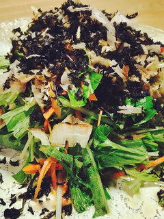 水菜とばら干し焼海苔のサラダ-レシピのメイン写真