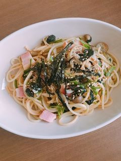 ほうれん草ときのこの和風パスタ-レシピのメイン写真