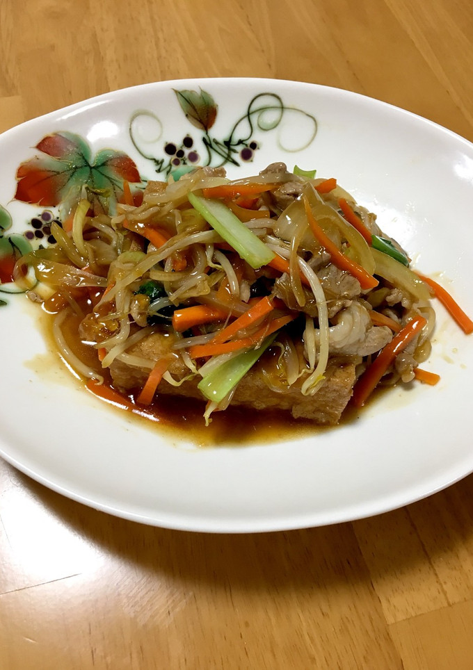 大人の給食☆生揚げ（厚揚）の野菜あんかけ-レシピのメイン写真
