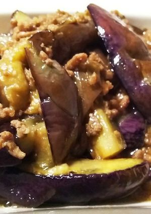 ひき肉と茄子のしょうゆ味噌煮-レシピのメイン写真