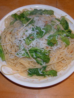 もうすぐ春~超簡単菜の花とシラスのパスタ-レシピのメイン写真