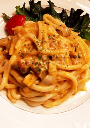 市販のルーでミートうどん(^^)-レシピのメイン写真