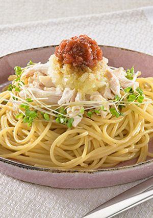 梅雨の時期に☂梅ささみさっぱりパスタ-レシピのメイン写真