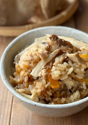 簡単♪エリンギとツナの炊き込みご飯-レシピのメイン写真
