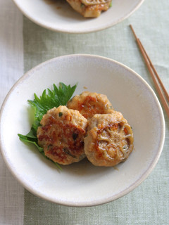 鶏のれんこん梅しそつくね-レシピのメイン写真