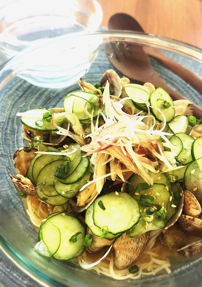旨み凝縮☆アサリの酒蒸しそうめん-レシピのメイン写真