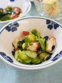 たこときゅうりとわかめの酢の物-レシピのメイン写真