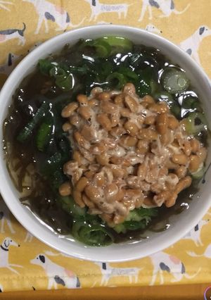 さっぱり!もずく酢と納豆の冷やし粥-レシピのメイン写真