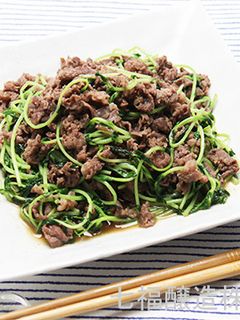 豆苗と牛肉の細切り炒め-レシピのメイン写真