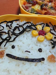 顔弁☆黄色いお花(髪飾り)の女の子/黄組-レシピのメイン写真