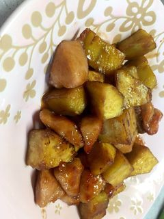 さつまいもと胸肉の甘辛炒め-レシピのメイン写真
