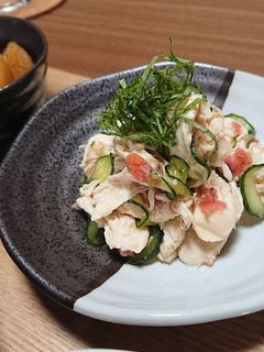 ささみときゅうりの梅肉和え-レシピのメイン写真