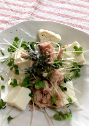 豆腐とブロッコリースプラウトのサラダ-レシピのメイン写真