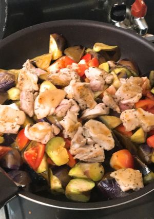 覚書 なすと鶏モモのトマト煮-レシピのメイン写真