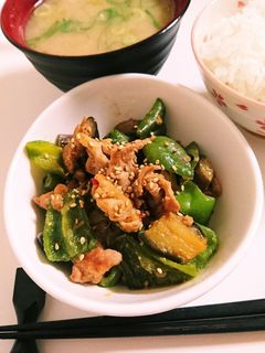 豚茄子ピーマンのにんにく味噌炒め-レシピのメイン写真