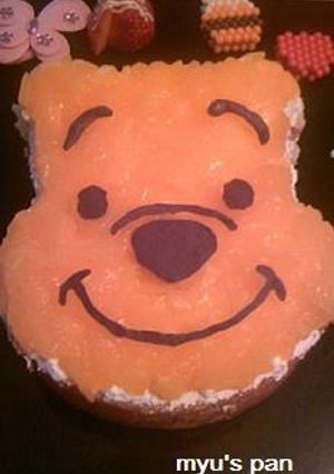 ♪プーさんの顔型ケーキ♪-レシピのメイン写真