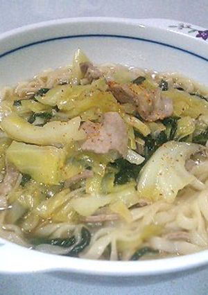 もつ鍋風うどん-レシピのメイン写真