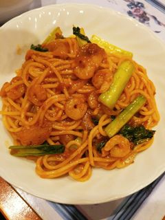 小エビのミートソースパスタ-レシピのメイン写真