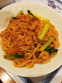 小エビのミートソースパスタ-レシピのメイン写真