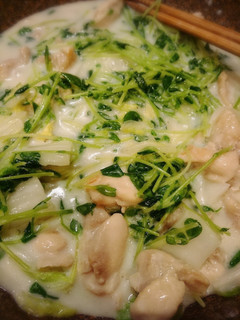 鶏肉と白菜・豆苗のクリーム煮-レシピのメイン写真