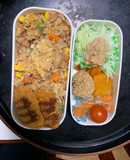 レンジ簡単クリーミー中華丼味炒飯弁当