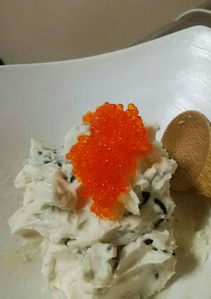 塩昆布クリームチーズとびっこ添え-レシピのメイン写真