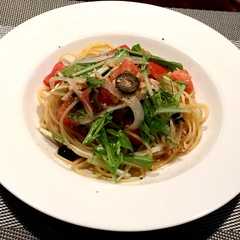トマトと水菜の冷製パスタ-レシピのメイン写真