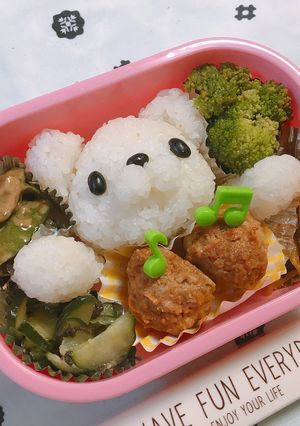 肉団子2個も独り占め！しろくまさん弁当-レシピのメイン写真