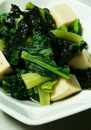 小松菜と高野豆腐の煮びたし-レシピのメイン写真