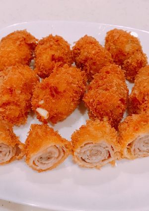 ミルフィーユ、チーズin豚バラ豚カツ！-レシピのメイン写真