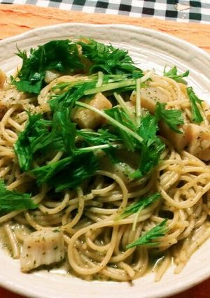 青じそジェノベーゼソースでホタテのパスタ-レシピのメイン写真